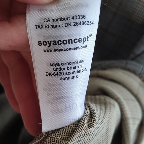 Soyaconcept Glen checkered dress with back zip and brown piped seam - Picture 9 of 9